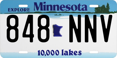 MN license plate 848NNV