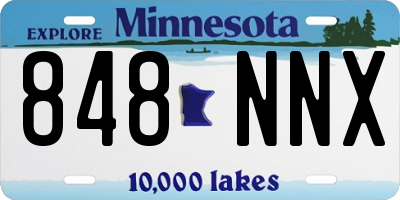 MN license plate 848NNX
