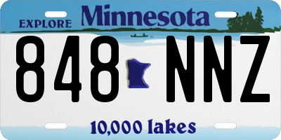 MN license plate 848NNZ