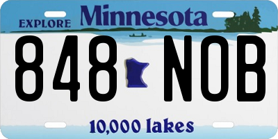 MN license plate 848NOB