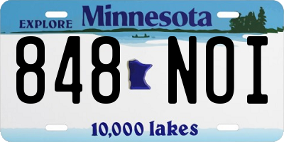 MN license plate 848NOI