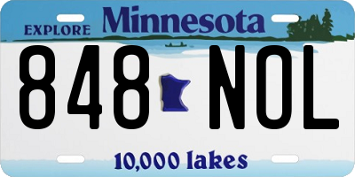 MN license plate 848NOL