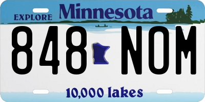MN license plate 848NOM