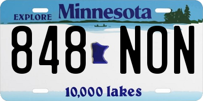 MN license plate 848NON