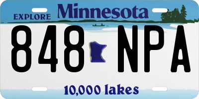 MN license plate 848NPA