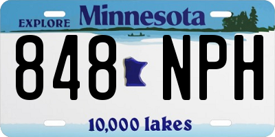 MN license plate 848NPH