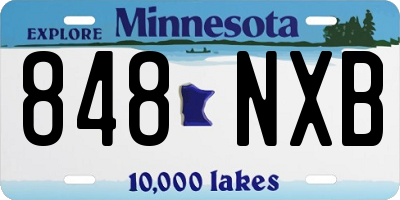 MN license plate 848NXB