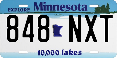 MN license plate 848NXT