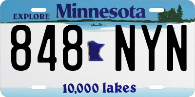 MN license plate 848NYN