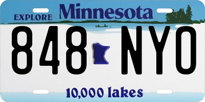 MN license plate 848NYO