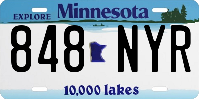 MN license plate 848NYR
