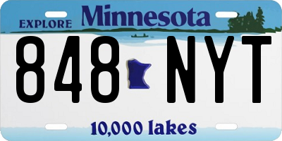 MN license plate 848NYT