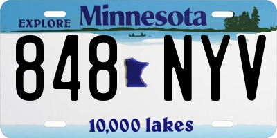 MN license plate 848NYV