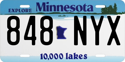 MN license plate 848NYX