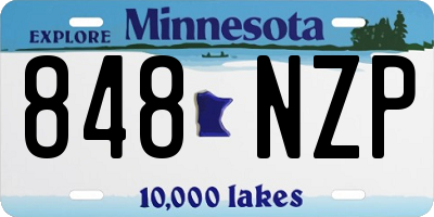MN license plate 848NZP