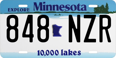 MN license plate 848NZR