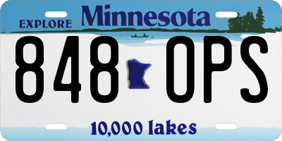 MN license plate 848OPS