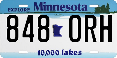 MN license plate 848ORH