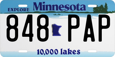 MN license plate 848PAP