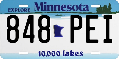 MN license plate 848PEI