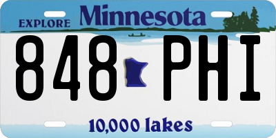 MN license plate 848PHI