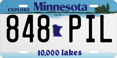 MN license plate 848PIL