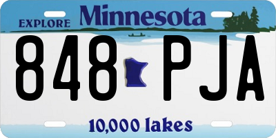 MN license plate 848PJA
