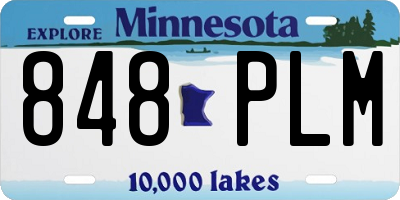MN license plate 848PLM