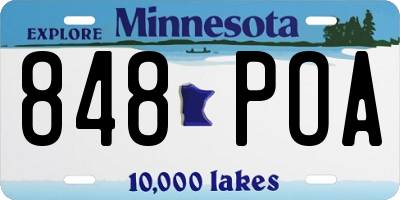 MN license plate 848POA