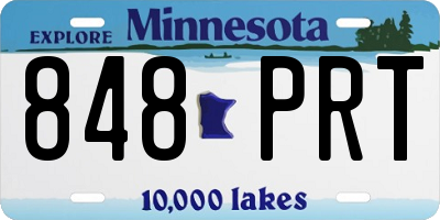 MN license plate 848PRT