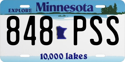 MN license plate 848PSS
