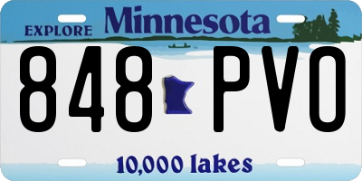 MN license plate 848PVO