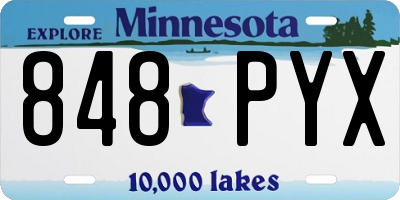 MN license plate 848PYX