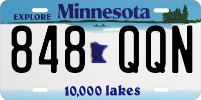 MN license plate 848QQN