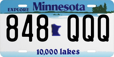 MN license plate 848QQQ