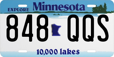 MN license plate 848QQS