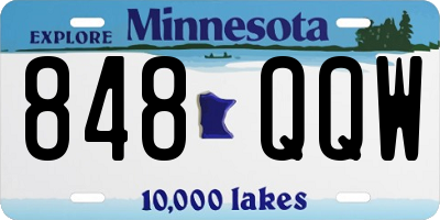 MN license plate 848QQW