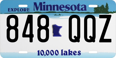 MN license plate 848QQZ