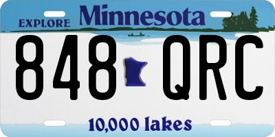 MN license plate 848QRC