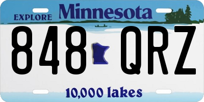 MN license plate 848QRZ
