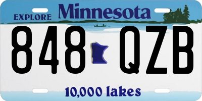 MN license plate 848QZB
