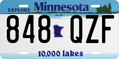 MN license plate 848QZF