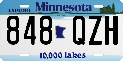 MN license plate 848QZH