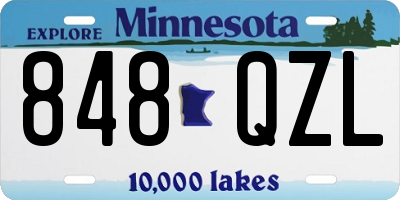 MN license plate 848QZL