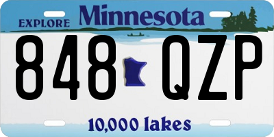 MN license plate 848QZP