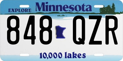 MN license plate 848QZR