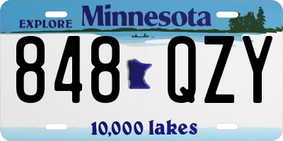 MN license plate 848QZY