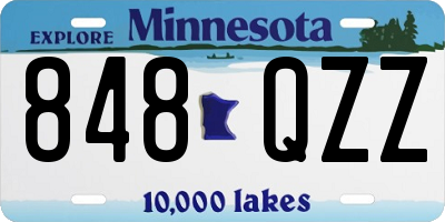 MN license plate 848QZZ
