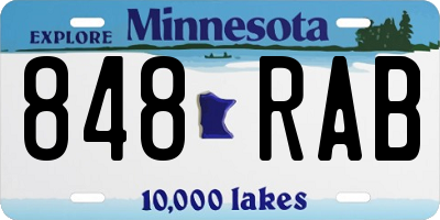 MN license plate 848RAB