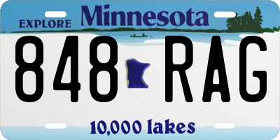 MN license plate 848RAG